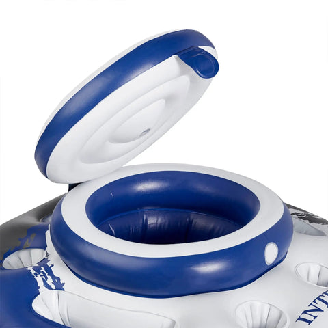 Inflatable Cooler With Removable Ice Chest River Run compatible five built in cup holders durable handles connectors
