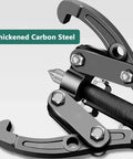 Heavy Duty Gear Puller Toolkit Knocks Out Stubborn Bearings Pulleys With 2 And 3 Jaw Extractors Built Strong. Fits Toolbox Perfectly. A Must Have For Mechanics Wanting Damage Free Removal In Your Shop Today. Carbon steel 3-jaw gear puller with threaded screw.