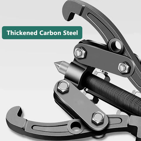 Heavy Duty Gear Puller Toolkit Knocks Out Stubborn Bearings Pulleys With 2 And 3 Jaw Extractors Built Strong. Fits Toolbox Perfectly. A Must Have For Mechanics Wanting Damage Free Removal In Your Shop Today. Carbon steel 3-jaw gear puller with threaded screw.