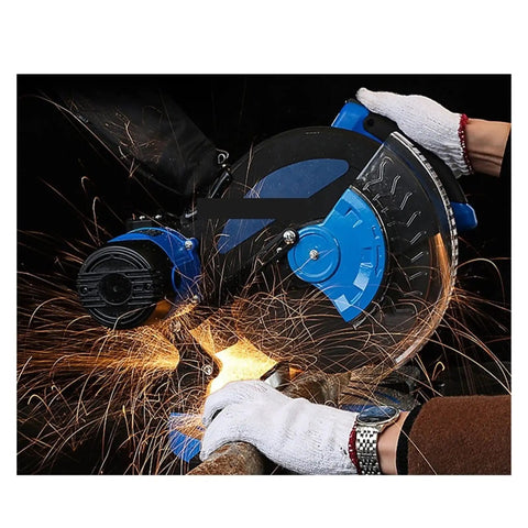 2600W Belt Driven Aluminum Wood Cutting Saw With 45 Degree Bevel 255mm Blade 3900 RPM Workhorse Multi Purpose Profile Cutting Power Tool For Durable Precision Woodworking cutting wood with sparks