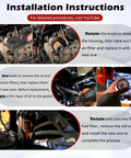 Installation instructions for All In One Heavy Duty Tractor Filter Kit For 2415 2516 22 24 25 26 Max Series HST Gear XL Tractors