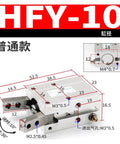 Heavy Duty Pneumatic Gripper Finger Cylinder For Industrial Automation, HFY10 model, rigid steel construction with precise dimensions.