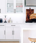 Kitchen view showcasing 30 Pack Matte Black Cabinet Handles And Dresser Pulls 8 13/16 Inch Length With 6 1/4 Inch Center To Center Holes Stainless Steel