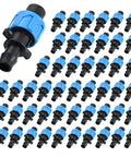 Drip Tape Connector Set 50 Pcs 1/2 Inch Barb Fittings For 5/8 Inch Drip Tape Sprinkler Easy Install Twist Lock Drip Irrigation Tools