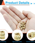 Hand holding 100 Pcs M3 Brass Heat Set Threaded Inserts For 3D Printing M3x5.7x4.6 Size Knurled Nuts With Hardcore Hardness