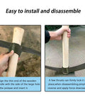 Hands installing handle on One Piece Forged Heat Treated Cast Iron Adze Hoe And Pick Axe With Double Headed Design For Weeding And Gardening.