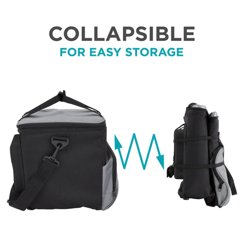 Portable Electric Cooler Bag Keeps Your Drinks Straight Up Frosty On Weekend Road Trips 15 Liter soft sided bag collapsible for easy storage.