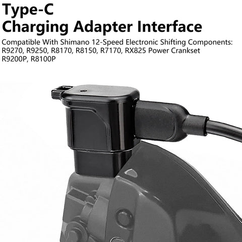 Shimano DI2 EC300 USB C Charger Adapter for 12 Speed Electronic Shifting on device interface