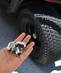 Top Tier MERRYHAPY 16 Piece Acorn Style ATV Wheel Nut Kit For Quad Dirt Bike Trailers With Heavy Duty Metal Construction Ensuring Ultimate Durability And Super Easy Installation For Your Off Road Adventures silver acorn nuts on ATV tire