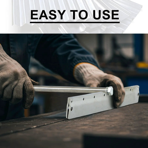 Sheet Metal Folding Hemming Tool For Standing Seam Roof Panels And HVAC Ducts, 15.25 Inch Metal Bender in use by fabricator