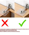 Straight No Drill Desk Stabilizers Anti Wobble Table Leg Braces Adjustable Shock Absorbing Support Gaming Furniture Quick Snap Setup showing installation fitting on wood surface.