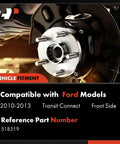 Front Wheel Bearing And Wheel Hub Kit For Ford Transit Connect 2010 2011 2012 2013 5 Lug shown in close-up view