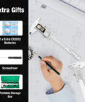 Digital Caliper 12 Inch 300mm Stainless Steel Electronic Caliper With Large LCD Screen measuring on technical drawing.
