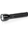 Side view of Beefy LED 2 Cell D Flashlight With Quick Click Beam 524 Lumens High 143 Lumens Low 58 Lumens Eco 69 Hour Run Time Anodized Aluminum