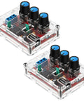 Two XR2206 Precise Function Signal Generator Module Pro Grade DIY Kits with clear cases showing knobs and circuit boards.