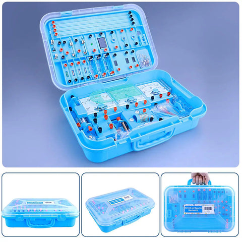 Physics Lab Kit For High School Students With Basic Electricity Circuits And Magnetism Discovery Set open view