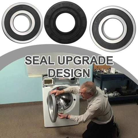 Heavy Duty Washer Tub Bearing And Seal Kit For Front Load Washers Top Tier Replacement Gaskets in an upgrade design view.