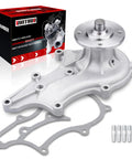 Heavy Duty Engine Water Pump Kit With Exact Seal Gasket Replaces Part Numbers 131 2001 And 1701640 For Toyota, silver unit with gasket.