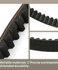 Close-up of 560 8MGT 16 Drive Belt Replacement for Surron Light Bee and Segway X260 X160 showing teeth detail and material texture.