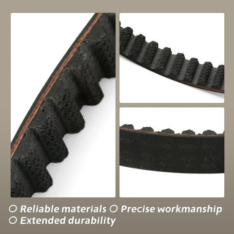 Close-up of 560 8MGT 16 Drive Belt Replacement for Surron Light Bee and Segway X260 X160 showing teeth detail and material texture.