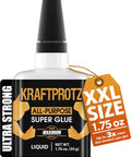 Pro Grade Thin Liquid Capillary Action Adhesive For Tight Cracks 50g Value Size With Fast Wicking bottle front view