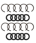 10 Pack Top Shelf 1/2 Inch Impact Wrench Socket Retainer Rings With O Ring Seals Hella Tough Steel retaining clips and rubber O rings