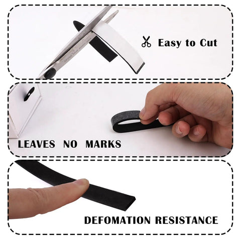Rock Solid Heavy Duty Closed Cell Foam Weather Stripping For Doors And Windows Self Adhesive 1 4 Inch By 1 8 Inch Tape 3 Pack Set easy to cut and deform resistant closed cell foam for insulation.