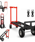 4 In 1 Convertible Hand Truck Heavy Duty Alloy Steel Folding Dolly Cart with Wheels 1000 Lbs Capacity in multiple configurations
