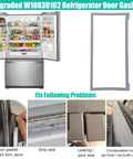 Fridge Door Gasket Replacement For Whirlpool Kenmore KitchenAid Refrigerator Seal 39.7 By 16.93 Inches part shown next to open refrigerator