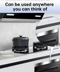 Installed 2 Pack 304 Stainless Steel Brushed Trim Strip Gap Filler For Home And Kitchen Projects on modern kitchen counter