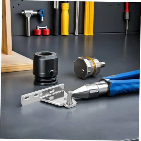 Heavy Duty Fridge Door Hinge Kit 4pcs Zinc Alloy Corrosion Resistant Easy Install For Freezer And Cooler In Professional Kitchens Durable Rust Resistant Design And Silent Operation For Busy Kitchens, silver hinge parts on workbench
