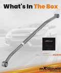 Rear Adjustable Track Bar For Jeep Wrangler TJ 1997 2006 Fits 1 To 6 Inch Lift Direct Replacement To Stop Axle Lateral Movement And Boost On Trail Handling For Rough Roads And Everyday Rock Crawling, grey powder-coated rear track bar with PU bushings