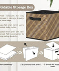Hella Roomy Earth Mosaic Print Closet Storage Bin Made From Heavy Duty Oxford Fabric With Sturdy PE Board Base featuring foldable design and cotton-linen shell.