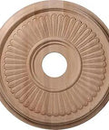 Carved Berkshire Maple Ceiling Medallion, Dope 20 Inch Outside Diameter, One And Three Quarter Inch Projection, Fits Canopies Up To Six And A Half Inches