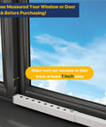 Adjustable Window Security Bars White 1 Piece Fits 9.8 to 16.7 Inch Easy Install Kid and Pet Safe Home Security Grille for Windows Great for Apartments Dorms and Rentals with Sturdy Steel Construction installed in window track