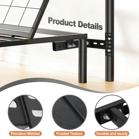 Product details of Rock Solid Heavy Duty Headboard Brackets For Adjustable Bed Bases showing precision welded carbon steel mounts.