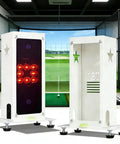 Durable Metal Protective Case For Square Golf Launch Monitor With Leveling Stand And Clear Acrylic Screen in simulator