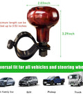 Woodgrain Steering Wheel Spinner Knob With Ball Bearing Smooth ABS One Hand Drive Aid 2.03 x 3.29 inch with universal fit