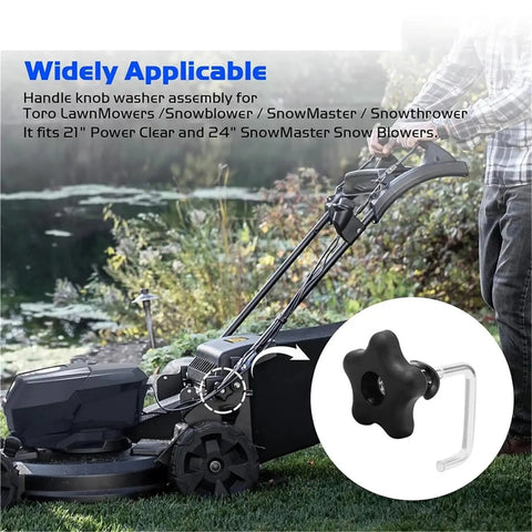 Get Ready For Winter With Xuanqiu 2 Set Replacement Handle Knobs And Lock Bolt Screw Kit Featuring Premium Molded Raw Material For Durable Snow Blower Repair And Stable Performance On Icy Days. handle knob washer assembly on snow blower