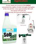 Mix Soft Soil Liquid Aerator And Lawn Treatment That Really Works On Any Grass Type All Season To Break Up Compacted Soil with water.