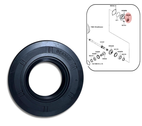 Bevel Gear Oil Seal Replacement For Kawasaki Brute Force Teryx 650 750 KFX700 Prairie 360 650 700 with diagram, easy install