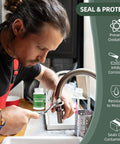 Person applying 8oz Silicone Dielectric Grease For Electrical Connectors And O Rings Waterproof For Marine Automotive
