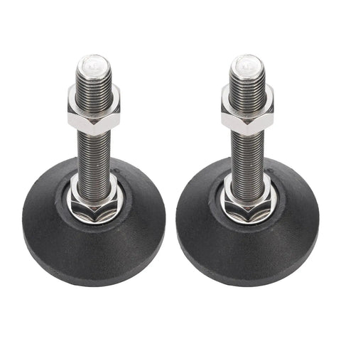 Heavy Duty Furniture Leveling Feet With Non Slip Base Adjustable 100mm Height Set Of 2 for Home and Office M16 Threaded