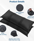 200 Lb Fillable Sand Bags For Umbrella Bases Four Pack Weatherproof Heavy Duty Weights For Cantilever Patio Umbrellas Poolside Accessories And Stay Put Outdoor Setup showing wear-resistant fabric and waterproofing