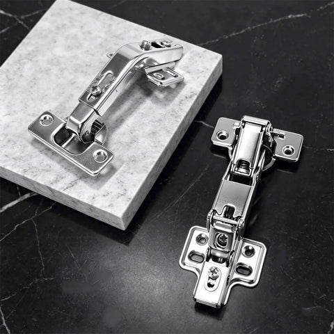 No-Fuss Wide Opening Cabinet Hinges Set With Two 165 Degree And Two 135 Degree Soft Close Concealed European Hinges