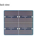 Back view of Four Piece Solderable Breadboard Shield With Split Design PCB Prototyping Board Double Sided Tinned Gold Plated Holes
