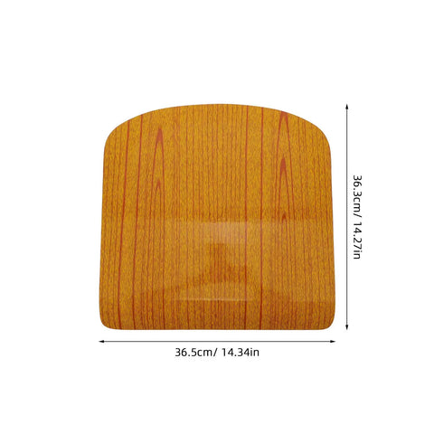 Built Different Orange Wood Stool Seat Repair Board Heavy Duty Chair Replacement Panel with dimensions 36.5cm x 36.3cm.