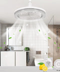 Easy Install No Fuss Multifunctional Ceiling Fan With Light And Remote, E26 Socket Compatible, dimmable LED bulb in bathroom