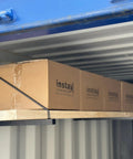 Heavy Duty No Drill Shelf Bracket For Containers Hook On Under Shelf With D Rings 18.5 Inch Deep Supports Boxes