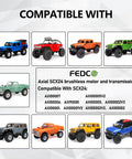 SCX24 Brushless Beast Power Upgrade QUICRUN Outer-1621SL 3500KV Motor and Transmission Kit compatibility for various models